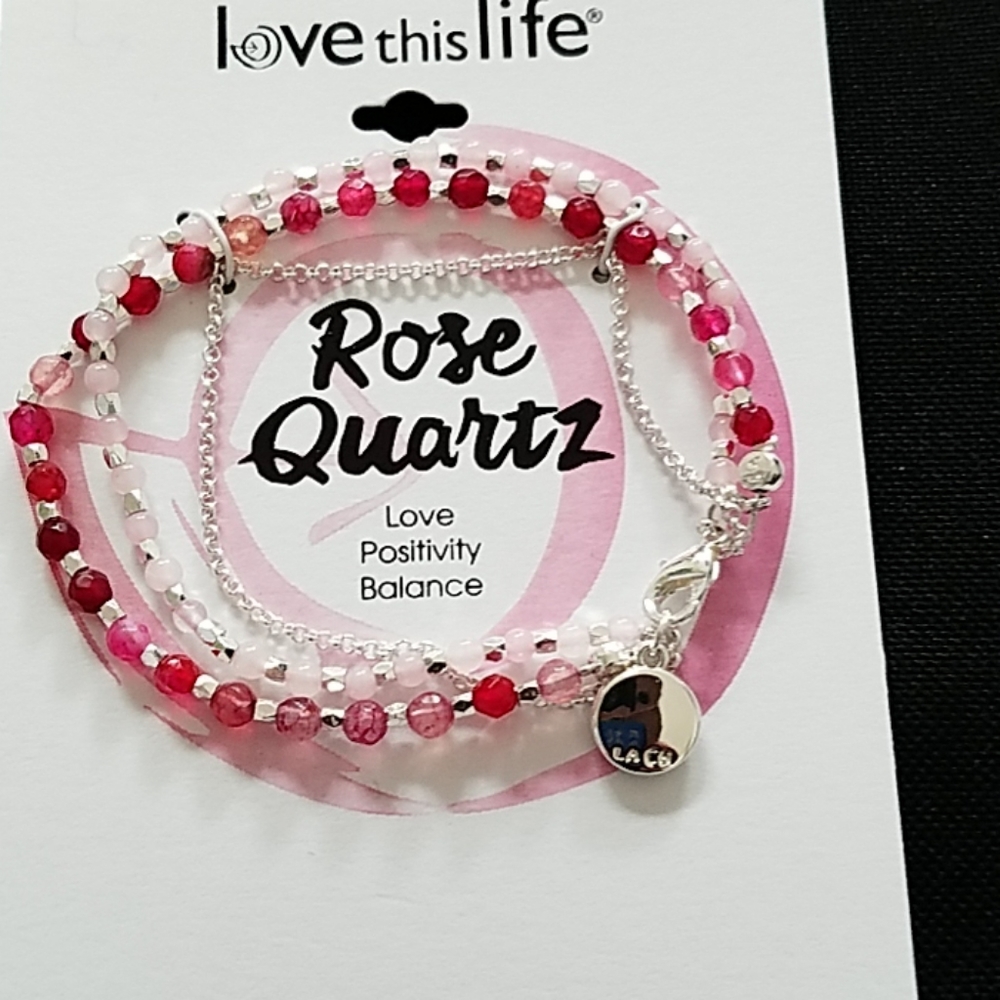 Love this life rose quartz bracelet